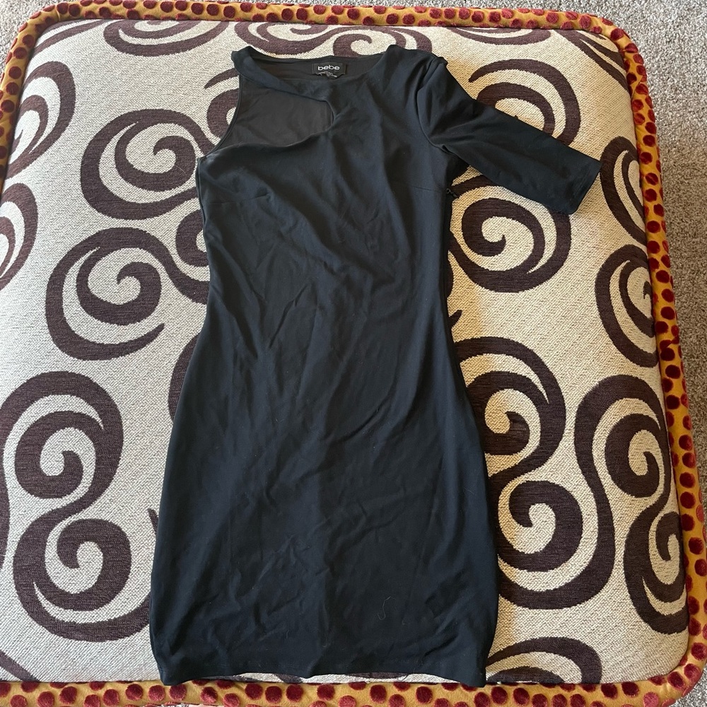 Black Bebe dress with cut out